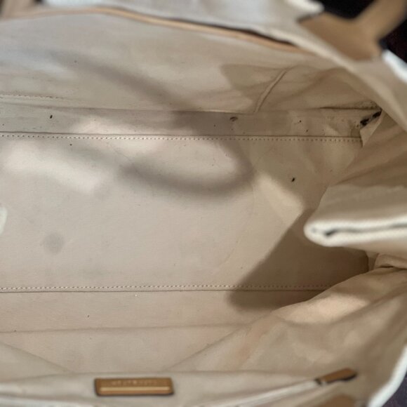 👜 Tory Burch Canvas & Leather Large Ella Tote – Natural/Tan - Picture 4 of 4